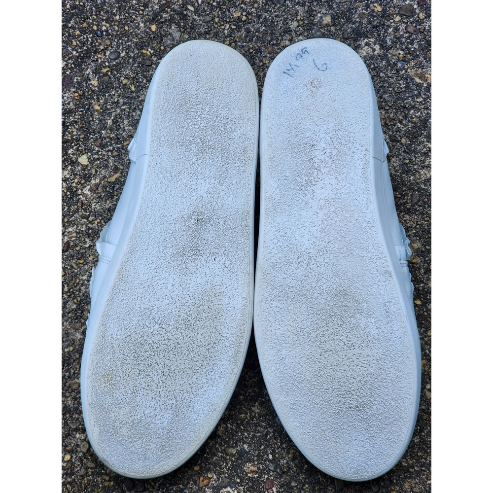 Kate Spade New York White Leather Floral Applique Rhinestone Slip On Sneakers 10 - Picture 7 of 7